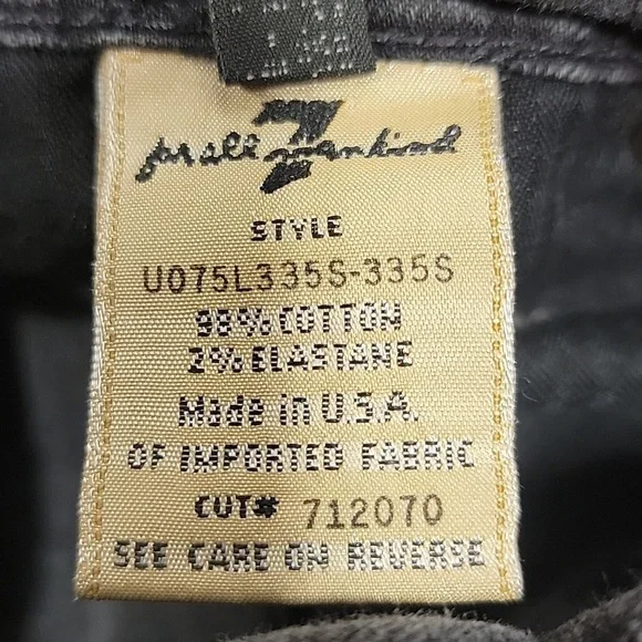 7 For All Mankind, Size 27 Washed Black Flared Jeans w/Sparkle Lightning Bolts - Picture 10 of 15